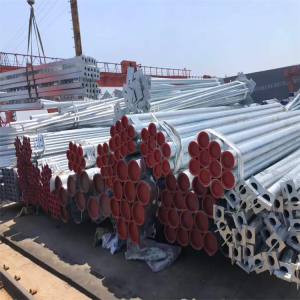 The size and material details of galvanized pipes